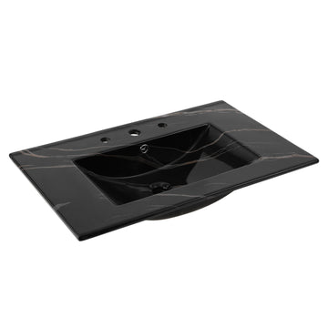 Ancillary 3-Hole 20 in. W x 18.25 in. D Classic Contemporary Rectangular Ceramic Single Sink Basin Vanity Top